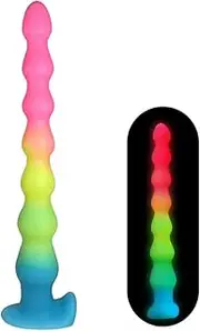 Anal Beads Fantasy Dildo, Silicone Flexible Anal Butt Plug Adult Sex Toy, with 7 Gradual Balls G-spotAnal Training, Anal Training Sex Toys for Beginner