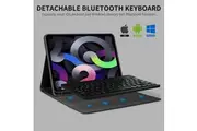 For Apple iPad Pro 11 2020 Bluetooth Keyboard Case, Protective Slim Folio Leather Smart Sleep Awake Detachable Wireless Cover(Black)