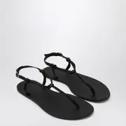 [Manebí] Black Leather Flip-flops 36 IT Black