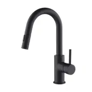 Casa Halo Single Handle Pull Down Kitchen & Bar Sink Faucet Matte Black - CKF-20