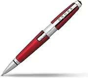 Cross Edge Refillable Twist-Action Resin Gel Ink Rollerball Pen with Chrome Appointments, Medium Ballpoint, includes Premium Gift Box and Red Cartridge, 1 Pack, Formula Red