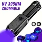UV 395NM Blacklight Flashlight – Zoomable, USB Rechargeable | Pet Stains