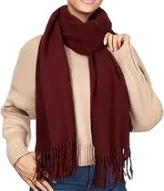 Funky Junque Women's Winter Scarf - Cashmere Feel Pashmina Shawl Wraps for Evening Dresses Warm Fashion Blanket Scarves