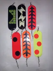 BNIP Howie Fly Inztigator salmon downrigger trolling Trout Coho Dodger 6Pk 5.5”