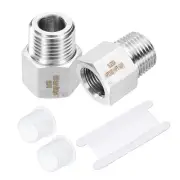 2 Pcs Pipe Fitting Reducer Adapter 1/2" NPT Male Pipe x 3/8" NPT Female Pipe