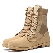 Men's Tactical Combat Boots – High-Top Military Desert Boots with Lace-Up Design for Outdoor Hiking Work