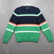 Polo Ralph Lauren Performance Pullover Crewneck Sweater Men's M Green Striped