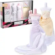 Harumika 40441 Fashion Design for Kids-Craft Your Own Catwalk Looks with This Creative Kit-Double Torso Bridal Gown Set Includes Reusable Mannequins, Fabric and Accessories, Multicolour