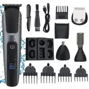 Multifunctional Hair Trimmer For Men Washable Clipper Professional Cordless Eyebrow Trimmer Beard Nose Ear Shaver Grooming Kit