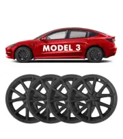 Set of 4 Wheel Covers Hubcaps Sport Style For 2017-2024 Tesla 3 18 inch Wheel