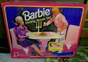 Sealed VINTAGE BARBIE Dining Room Set Mattel 1992 Arco Toys #9324 NIB Pink