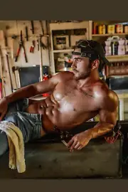 [D030] Male Model Showing Off Body To Viewer Fine Art Hunky Physique