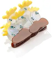 [YlobdolY] Flower Cactus Hairclips for Women, High Grade Cute Cartoon Plants Hair Clips Hair Claw Clips for Ladies Thin Thick Curly Hair, Non-slip Strong Hold Jaw Hair Accessories Light Green