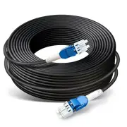 50ft/15m OD-5mm Industrial TPU OS2 LC to LC Outdoor Armored Fiber Optic Cable...