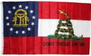 Georgia DON'T TREAD ON ME State Flag 3x5 ft Gadsden Tea Party Rattlesnake Trump
