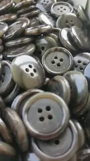 Grey Brown Swirl Buttons, 4 Hole Sewing/Crafts Buttons - 24 Pieces (60)