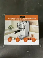 20 Bar High Press Professional Espresso Cappuccino Maker Machine Silver