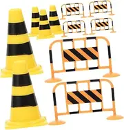 LRXIYODE 1 Set Mini Traffic Cones Educational Road Sign for Learning Traffic Knowledge Cones Barriers for Ages Play Accessories