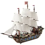 中世紀 積木 中古 兼容樂高10210帝國戰艦加勒比海盜船拼裝模型兒童男孩積木玩具