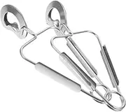 Cabilock 2Pcs Stainless Steel Seafood Tongs with Ergonomic Handle Spring Food Serving Clamp for Kitchen Use for Restaurants and Hotels Comfortable Grip Heat Resistant