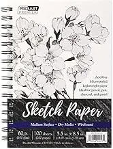 Pro Art Premium Sketch Paper Pad 5.5"x8.5" 100 Sheets, 60#, Wire, Sketch Book, Sketchbook, Drawing Pad, Pad, Drawing Paper, Art Book, Paper, Sketchbook for