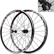 700C Light Weight Road Bike Wheelset Clincher 30mm Rim Brake Only 1650g (Color : Red)