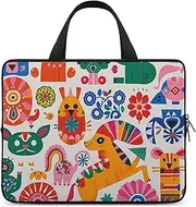 Laptop Case Sleeve Shockproof Computer Carrying Bag Mexican Otomi Animals Laptop Bag Tote Lightweight Notebook Case Cover Traveling Briefcase Handle Bags for Travel Business 13inch