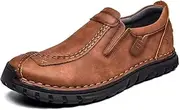 [Asifn] Men's Loafer Easy to Wear Off Leather Lazy Casual Soft Breathable Comfortable Business Boat Shoes