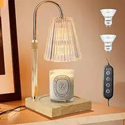 Candle Warmer Lamp, Candle Warmer with Timer Dimmer Adjustable Height, 2 Bulbs, House Warming Gifts New Home Bedroom Decor for Couples, Home Décor Products for Thanksgiving Birthday Women & Mom Gifts