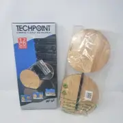 Techpoint Original Wood Black Metal 17 CD Storage Rack Tabletop Stand New In Box