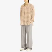 Second/Layer Baggy Hidden Check Tailored Trousers