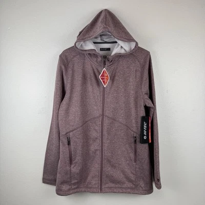 NWT HI-TEC Solitude Womens Fleece Full Zip Hoodie Sweater Plum - M