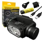 Nitecore HC65M V2 NVG Mountable Helmet Light -1750 Lumens w/ NL1835HP, USB Wall