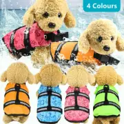 Dogs Floating Jacket Buoyancy Aid Pets Safety Swimming Coat Adjustable Vest Suit