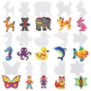 15 Pieces Fuse Beads Pegboards Set, 5mm Perler Beads Boards Clear Plastic Peg...