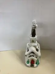 Tiny & Adorable Hand Blown & Painted Church Christmas Tree Ornament from Poland