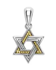 Lagos Men's 18K Yellow Gold & Sterling Silver Anthem Small Star of David Amulet Pendant