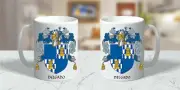 HERALDRY COAT OF ARMS ~ PENA FAMILY CREST ~ CERAMIC MUG 11oz.