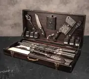 38Pcs Griddle Accessories Kit Grill Tools Barbecue Skewers Set with Case "RHINO"