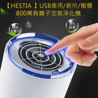 在飛比找松果購物優惠-【HESTIA 】USB車用廁所櫥櫃800萬負離子空氣淨化機