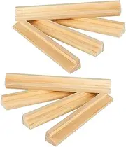 Alipis 8pcs Wooden Tile Holders Gaming Cards Stand Trains Domino Train Trays Mexican Train Dominoes Racks Mahjong Organizer DIY Domino Holders Chinese Mahjong Tiles Child Mini Shelf