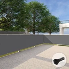 30" 2.5' Balcony Fence Windscreen Privacy Screen Cover Garden Deck grey