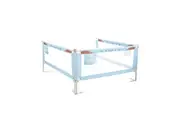 Kids Bed Rail 3 Piece Bedrails Queen Toddler Side Safety Guard Barrier Adjustable Child Cot Fence Baby Fall Protection Fabric Double Lock Smurfs