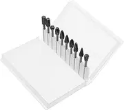 HEALEEP Grinding Head Accessories 10pc Burr Set Carbide Burrs Metal Grinding Bits Tool Bits for Deburring Polishing