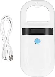 Pet Microchip Scanner, Portable Animal Chip ID Scanner, 134.2KHz 128 Records Data Storage Animal Microchip Reader Scanner for Dog Pig Animal Management