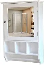 SHTFFW Makeup Bathroom Cabinets Closet Wall Cabinet Hanging Cabinet Towel Bar Vanity Storage Lockers