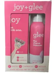 Gillette Pink Joy & Glee w/1 Razor 2 Cartridges 1 Shave Mousse Joy + Glee Pink