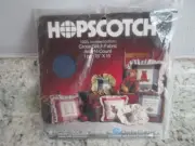 Counted Cross Stitch Hopscotch Fabric Panel Blue/Ivory 15" square 14 count