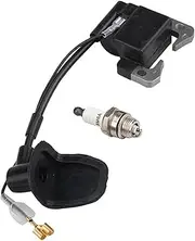 Coil Packs Set Red IGNITION COIL For 43cc 47cc 49cc Mini Quad Pocket Dirt Bike ATV 2-Stroke Engine Part With Spark Plug Ignition Coil(Spark Plug Coilblack)