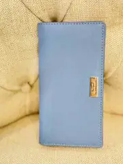 NWT NEW Kate Spade Laurel Way Slim Bifold Stacy Saffiano Wallet Tile Blue